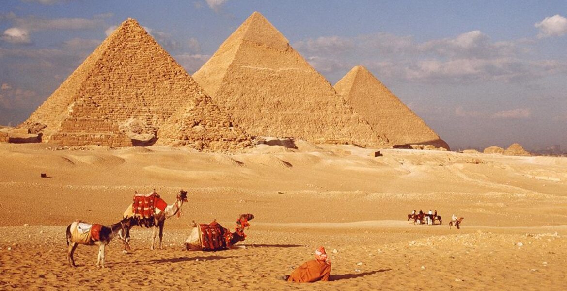 Camels and pyramids