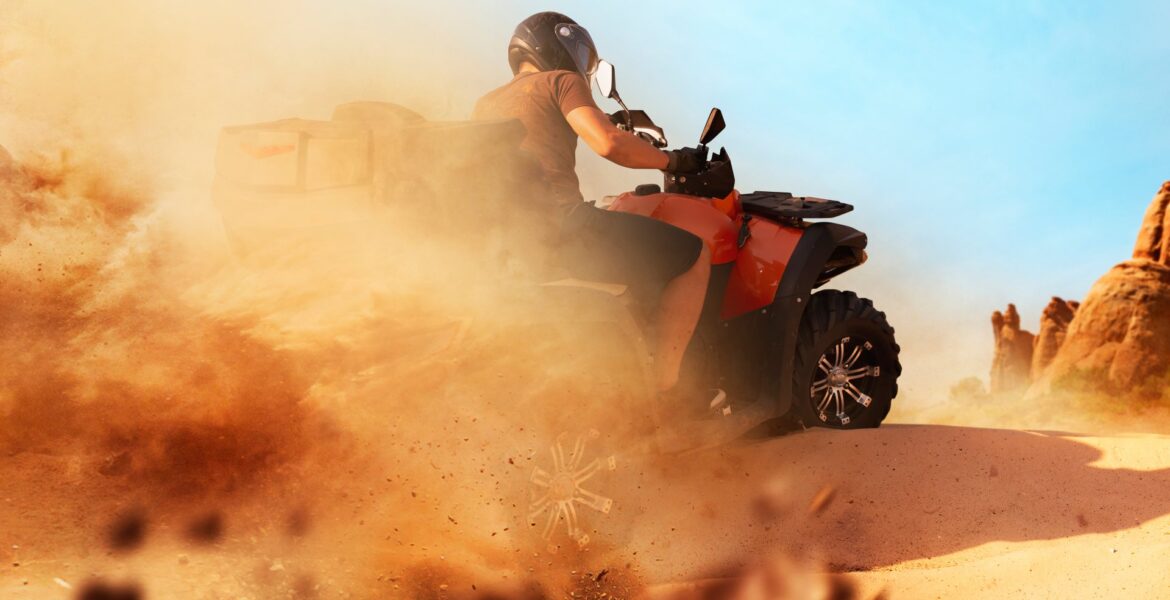 A man in the desert safari