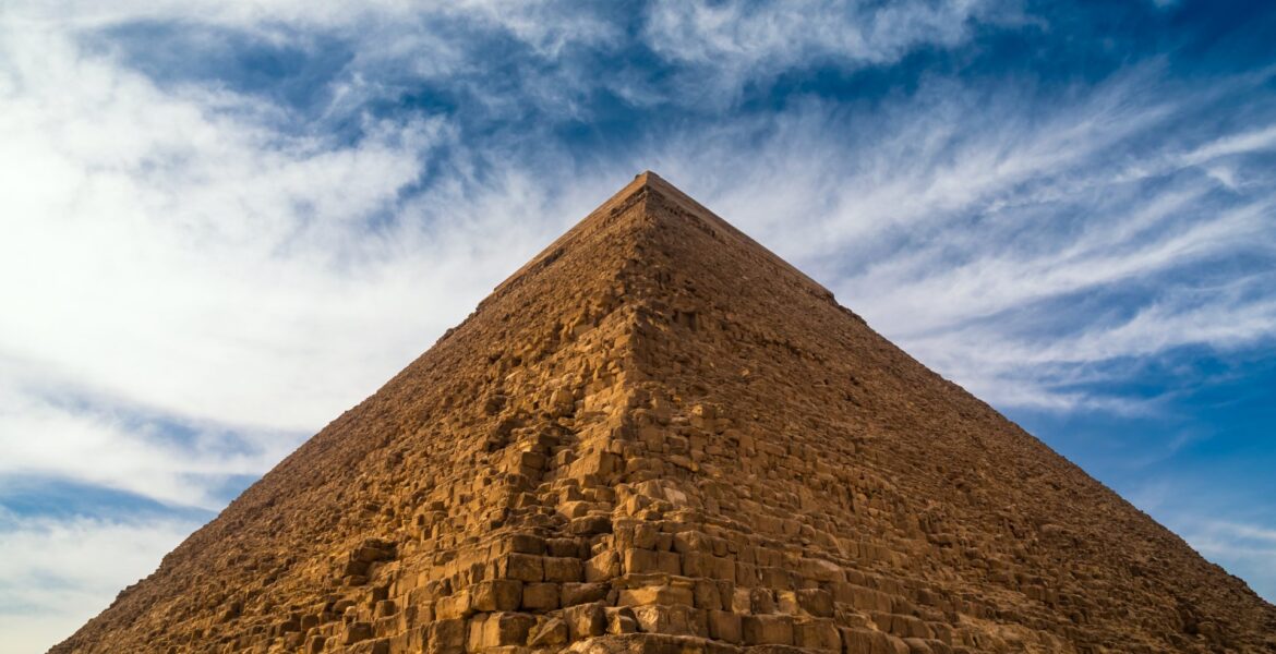 The largest pyramid under the beautiful sky